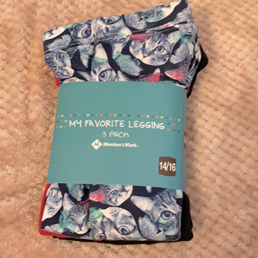 14/16• Girls 3 Pack Leggings